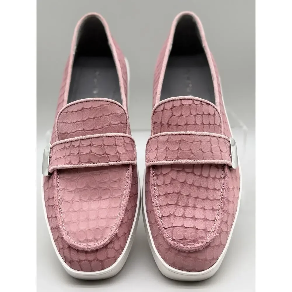 Donald Pliner Size 8M Rose Leather Tamara Slip On Loafers HPTAMARA94